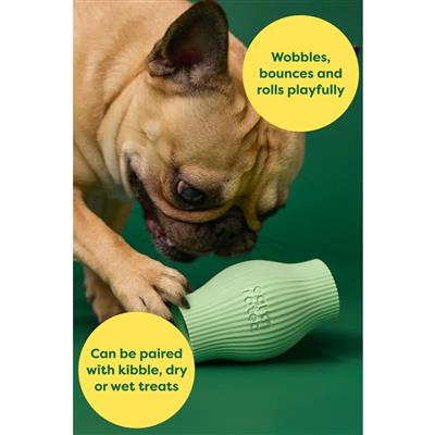 Earth Rated Dog Treat Toy Green Rubber