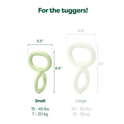 Earth Rated Dog Tug Toy Green Rubber