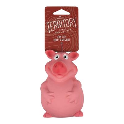 Territory Dog Latex Squeaker Pig